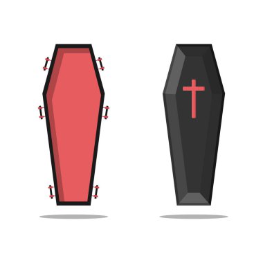  Düz kapaklı tabut.