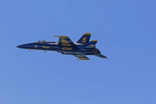 Αεροπλάνο Τζετ Blue Angels Που Φέρουν Στο 2018 Στόλο Εβδομάδα — Φωτογραφία Αρχείου