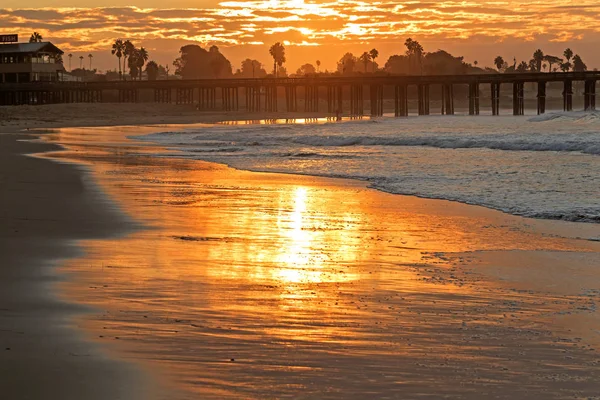 Sunrise Beach Ventura Pier — Stock fotografie