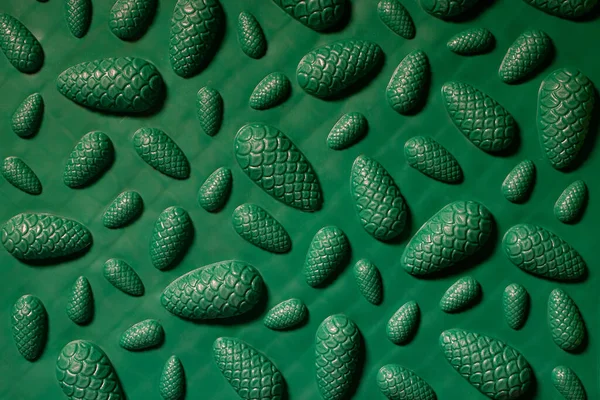 Una Esterilla Ortopédica Verde Con Diseño Conos Para Evitar Pies — Foto de Stock