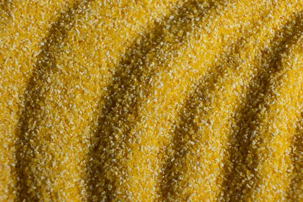 Çiğ Sarı Mısır Gevreği Yakın çekim dokusu.