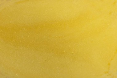 Taze kesilmiş patates Makro Yakın plan Sarı Arkaplan
