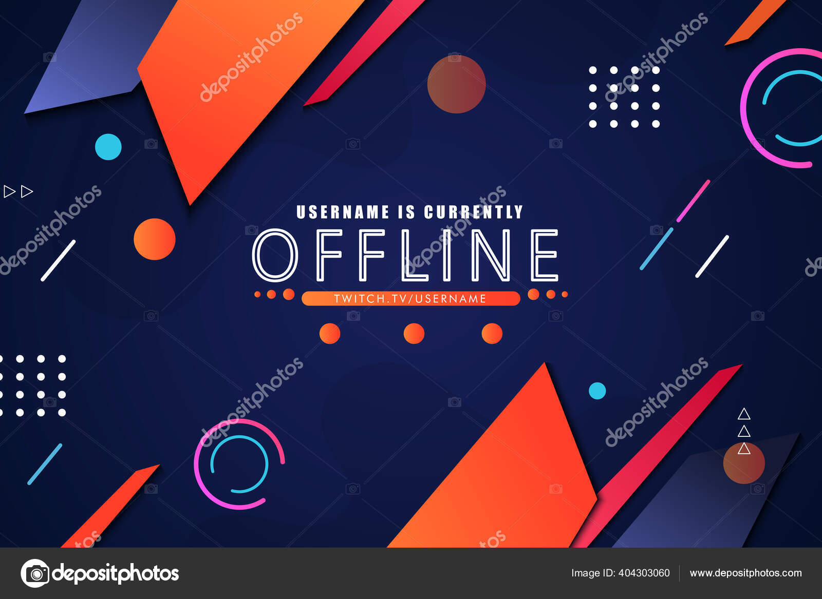 Abstract Modern Gaming Background Offline Twitch Stream Vector Illustration  Stock Vector Image by ©aze23 #404303060