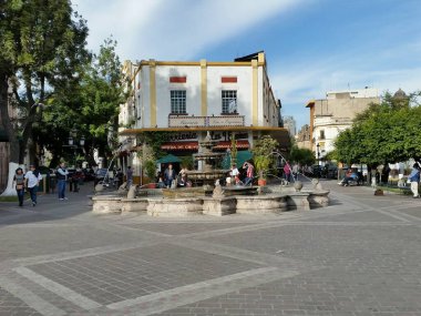 Guadalajara, Meksika-24 Ocak 2016: Square nueve esquinas, Guadalajara şehir merkezi