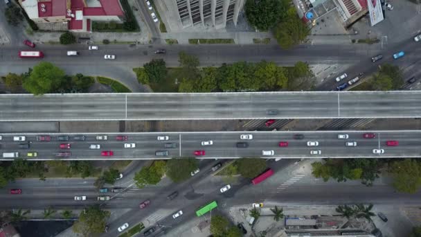 Vista Cenital Del Cruce Carreteras Las Calles Guadalajara Guadalupe Lázaro — Vídeos de Stock