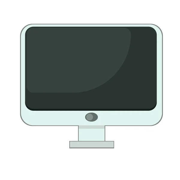 Pantalla Computadora Aislada Fondo Blanco Portátil Vectores Ordenador Personal Pantalla — Vector de stock