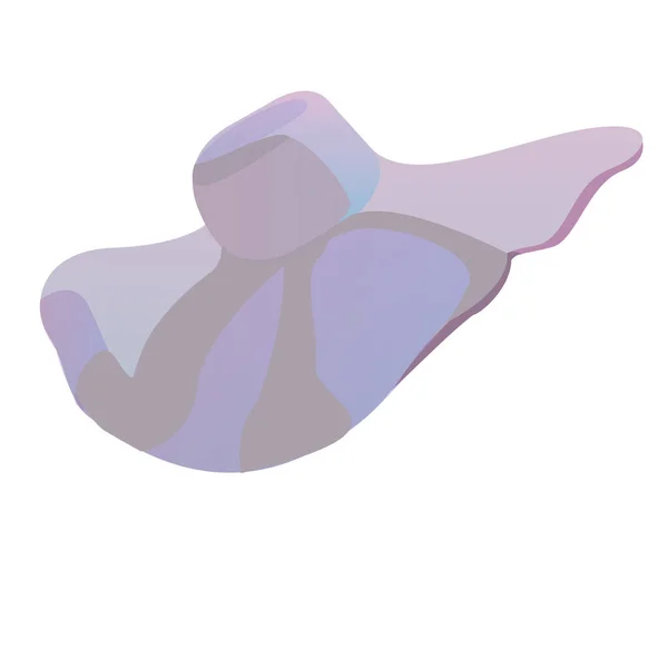 Plaj aksesuarları. Beyaz arka planda izole edilmiş klip sanatı, bilgi grafikleri için şapka karikatürü, resimli çizgi film şapkası basit düz şapka, anaokulu öğrenimi için şirin şapka