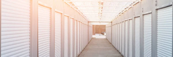 Warehouse for storing personal belongings. garages parking for motorcycles. — Stock Photo, Image