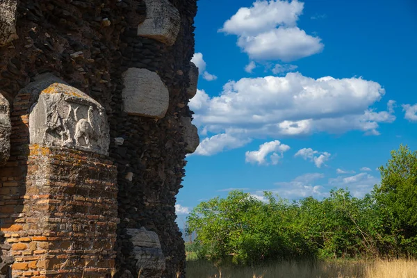 Casale Rotondo Appia Antica Rome Italy 벽돌로 장례용 무덤에서 장식에 — 스톡 사진