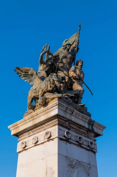 Het Beeld Van Actie Altare Della Patria Vittoriano Campidoglio Rome — Stockfoto