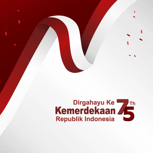 インドネシア独立記念日バナーベクトルAd199 — ストックベクタ