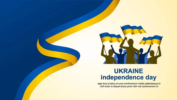 Ουκρανική Αφίσα Ημέρα Ανεξαρτησίας Για Καλωσορίσει Σημαντική Ημέρα Της Ουκρανίας — Διανυσματικό Αρχείο