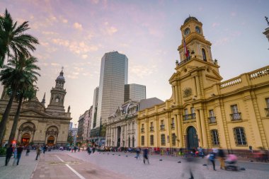 Santiago, Şili 'deki Plaza de las Armas Meydanı