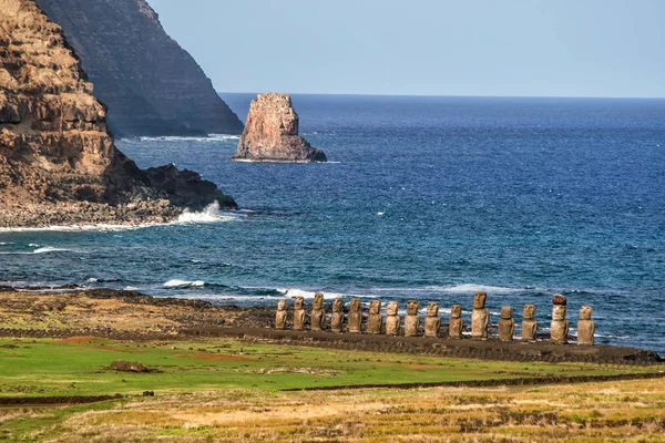 Moais Ahu Tongariki Easter Island Chile — Stock Photo, Image