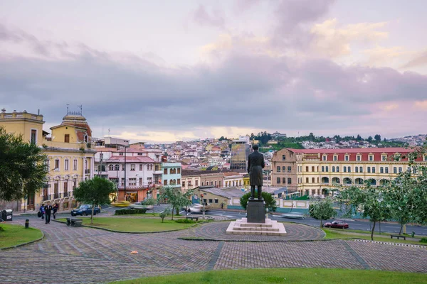 Widok Zabytkowe Centrum Quito Ekwador — Zdjęcie stockowe