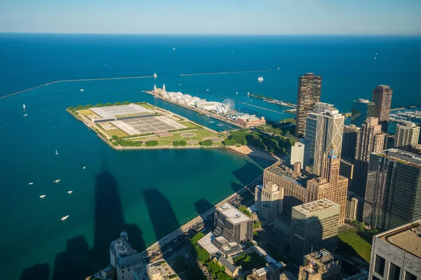 Vista Del Centro Chicago Desde Arriba Estados Unidos — Foto de Stock