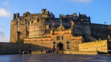 Eski şehrin Edinburgh Edinburgh Castle