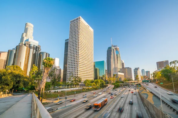 Pusat kota Los Angeles skyline — Stok Foto