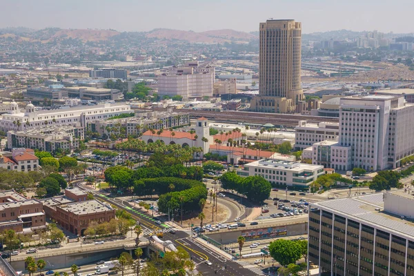 Centro de Los Ángeles skyline en California — Foto de Stock