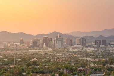 Şehir Merkezi Phoenix Arizona üst görünümü 
