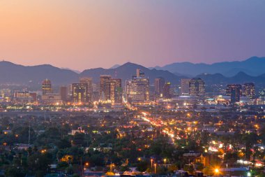 Şehir Merkezi Phoenix Arizona üst görünümü 