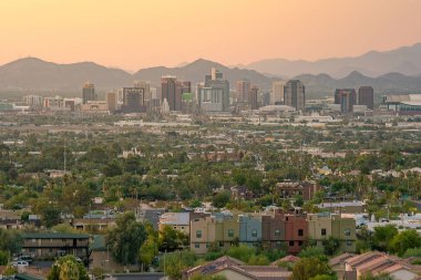 Şehir Merkezi Phoenix Arizona üst görünümü 