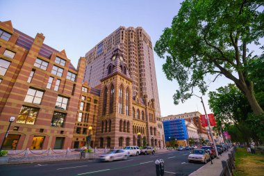 Twilight Downtown New Haven silüeti