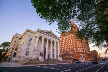 Twilight Downtown New Haven silüeti