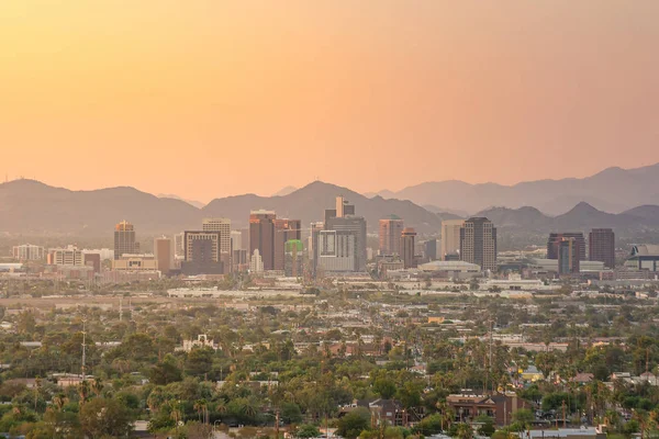 Şehir Merkezi Phoenix Arizona üst görünümü — Stok fotoğraf