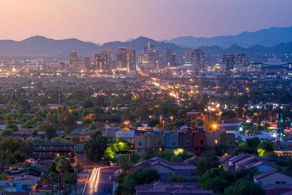 Top view of downtown Phoenix Arizona — Stock Photo, Image