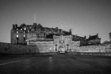 İskoçya 'daki Edinburgh Kalesi manzarası