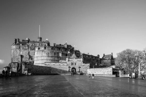 Vista del castello di edinburgh in Scozia — Foto Stock