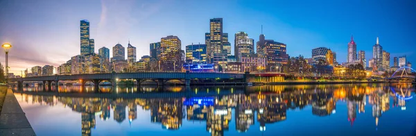 Melbourne City Skyline Twilight Australia — Stock Photo, Image