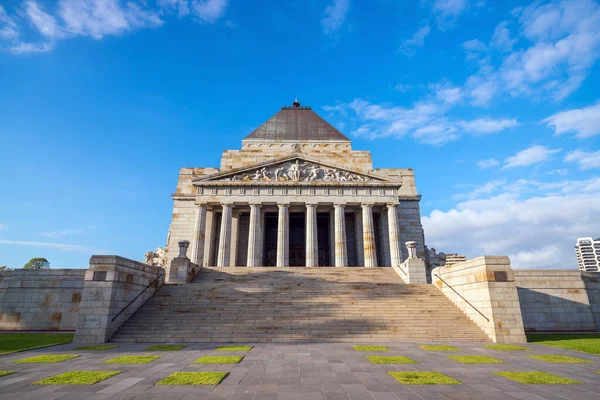Első Második Világháborús Emlékmű Szentélye Melbourne Ben Ausztráliában — Stock Fotó