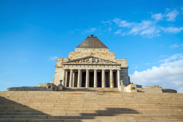 Első Második Világháborús Emlékmű Szentélye Melbourne Ben Ausztráliában — Stock Fotó