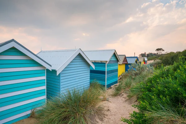 Colorful Beach House Brighton Beach Melbourne Australia — стокове фото