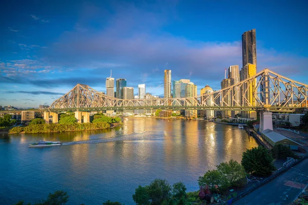 Brisbane Cidade Horizonte Rio Brisbane Austrália — Fotografia de Stock