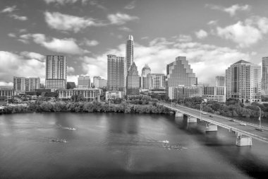 Austin, Teksas 'ın merkezindeki Skyline, ABD