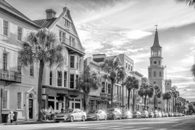 Charleston, Güney Carolina 'nın tarihi şehir merkezi, ABD 
