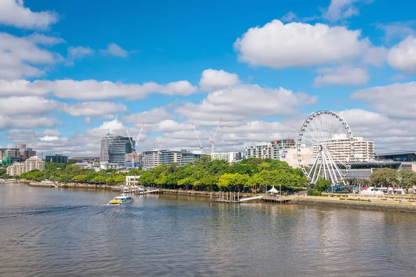 Ciudad Brisbane Skyline Río Brisbane Australia — Foto de Stock