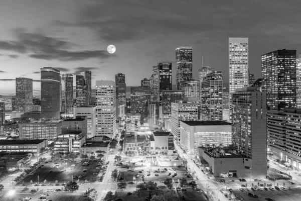 Downtown Houston Panorama Texasu Usa Soumraku — Stock fotografie
