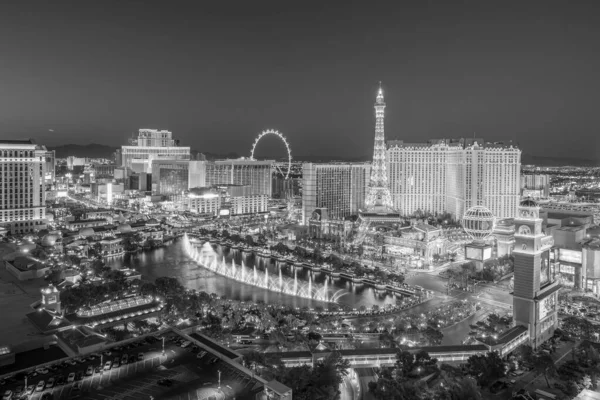 Luchtfoto Van Las Vegas Strip Nevada Gezien Nachts Usa — Stockfoto