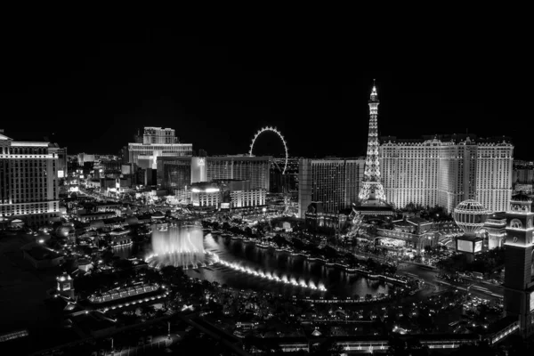 Luchtfoto Van Las Vegas Strip Nevada Gezien Nachts Usa — Stockfoto