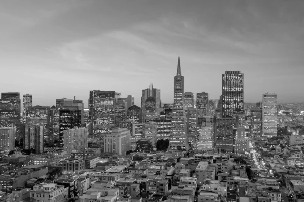 San Francisco Şehir Merkezindeki Güzel Merkezi Manzarası Gün Batımında — Stok fotoğraf