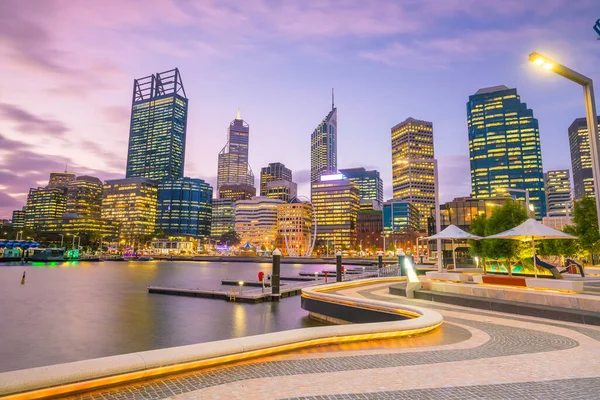 Downtown Perth Skyline Australia Twilight — Stock Photo, Image