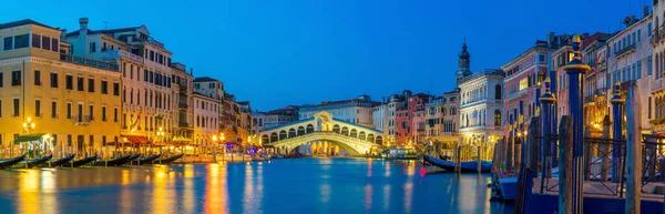 Rialto Bridge Venice Italy Twilight — Stock Photo, Image