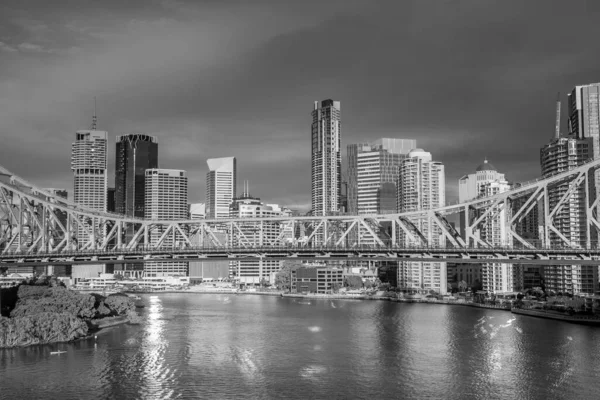 Ciudad Brisbane Skyline Río Brisbane Australia — Foto de Stock