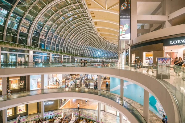 Singapur Srpna 2017 Interiér Obchodů Marina Bay Sands Mall Marina — Stock fotografie