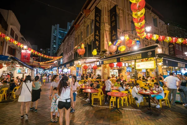 Singapore August Singapore Chinatown Matgata Den Augusti 2017 — Stockfoto
