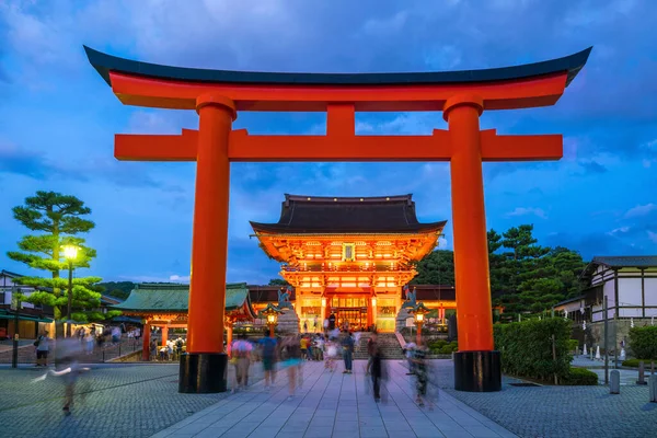 Santuario Fushimi Inari Atardecer Kyoto Japón — Foto de Stock